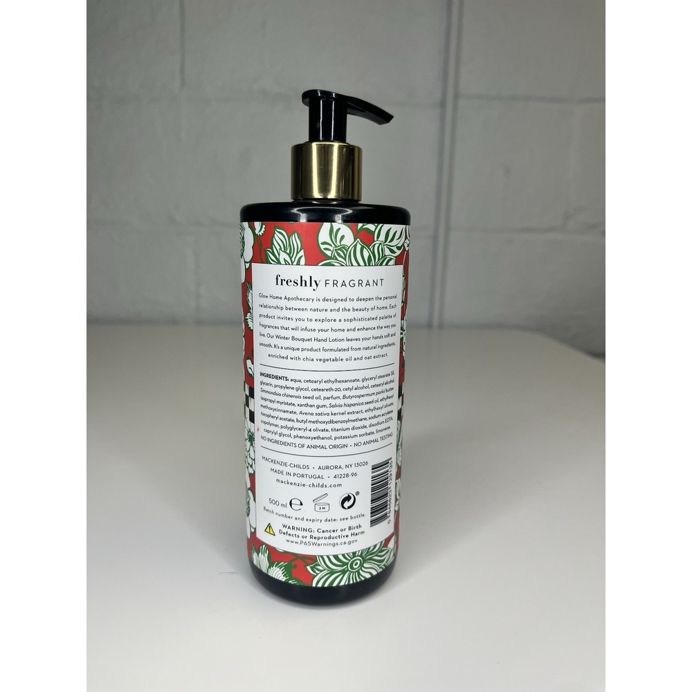 Mackenzie Childs Glow Home Apothecary Winter Bouquet Hand Lotion 16.9 fl oz - Picture 3 of 6